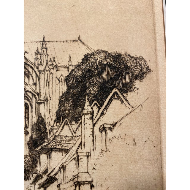Ernest D. Roth Signed Etching “St. Pierre, Beauvais” French Gothic Cathedral Art For Sale - Image 10 of 12
