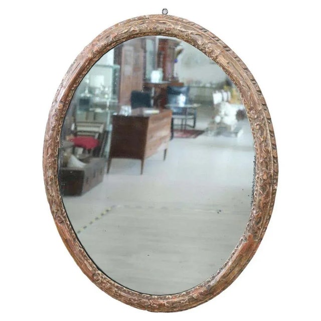 Antique Carved Wood Wall Mirror, 1680s For Sale - Image 10 of 10
