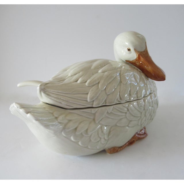 Vintage Fitz & Floyd Duck Ceramic Soup Tureen With Ladle Chairish