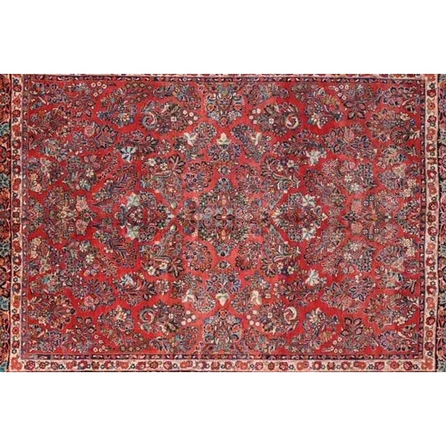 Persian 1950's Persian Sarouk , 9'3" X 12'1" For Sale - Image 3 of 11