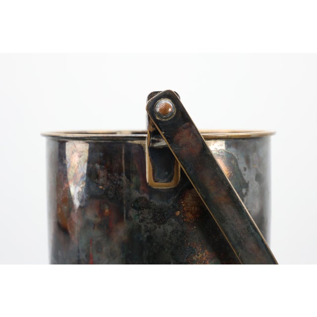 Silver Art Deco Silvered Copper Champagne Bucket on Stand, France, 1910s For Sale - Image 8 of 15