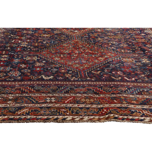 Antique Persian Shiraz Rug, 07'01 X 10'09 For Sale - Image 4 of 10