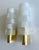 Metal Vintage Space Age Brass and Glass Sconces, 1970s, Set of 2 For Sale - Image 7 of 12