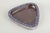 Mari Simmulson for Upsala Ekeby. Triangular dish, model 4155, 1960s. Low triangular ceramic dish with a brown base, white-...