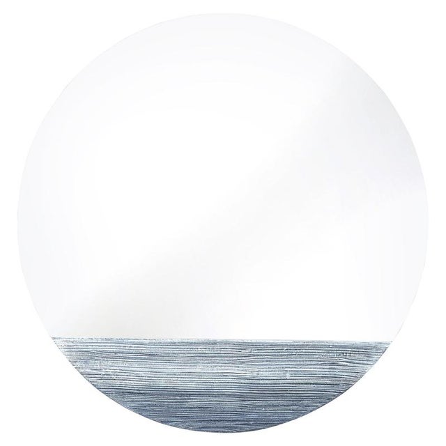 Metal Orizzonte 1200 Silver Round Mirror by Disain1971 For Sale - Image 7 of 7