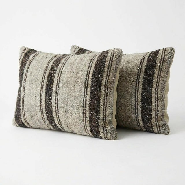 This beautiful 14'' x 20'' Turkish Kilim pillow cover set was made from authentic handwoven flatweave kilim. The...
