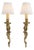 French Louis XV Style Brass Wall Sconces, 1940s, Set of 2 For Sale