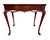 Sienna 1940s Queen Anne Style Mahogany Tea Table With Double Pullout Trays For Sale - Image 8 of 10