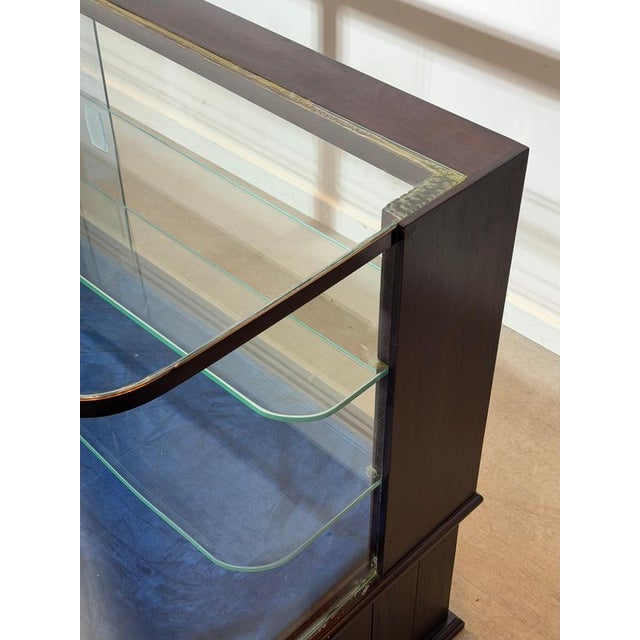 Mahogany Shop Display Cabinet with Sliding Glass Doors For Sale - Image 5 of 16
