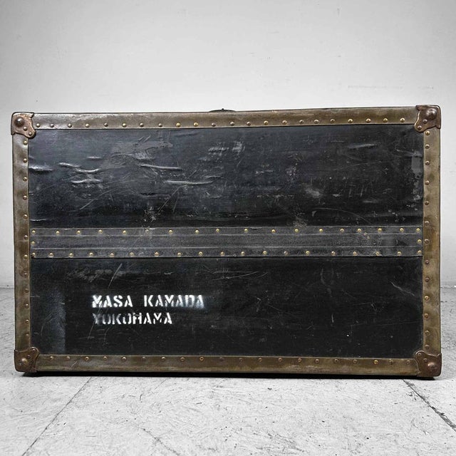 Black Antique Japanese Travel Chest, 1930s For Sale - Image 8 of 18