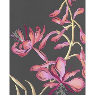 "Fireweed" Pink Wildflower Flower Painting by Allison Cosmos For Sale