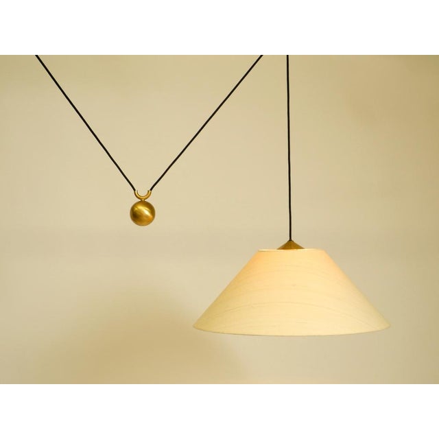 Beige Large Kera Adjustable Counterweight Pendant Lamp by Florian Schulz 1980s For Sale - Image 8 of 13