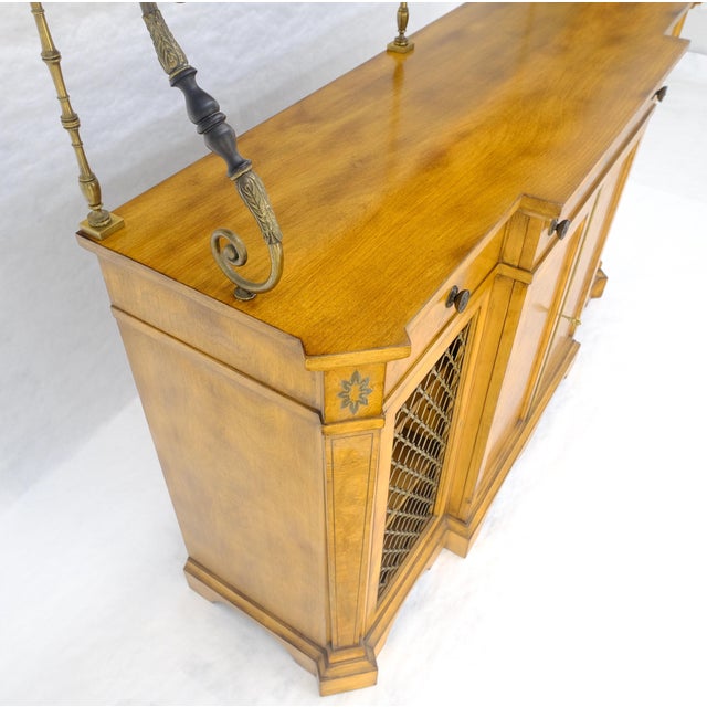 Regency Gallery Etagere Top Light Burl Walnut Sideboard Credenza c1920s MINT! For Sale - Image 9 of 18