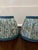 English Custom Shirred Block Print Sconce Shades, Pair For Sale - Image 3 of 6
