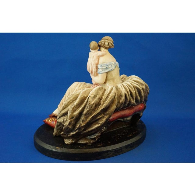 Large 20th Century Ceramic Sculpture of Lady with Child by Guido Cacciapuoti, Italy For Sale - Image 6 of 18