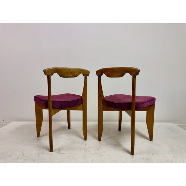 Guillerme et Chambron Mid-Century Oak Dining Chairs by Guillerme et Chambron, 1960s, Set of 4 For Sale - Image 4 of 16