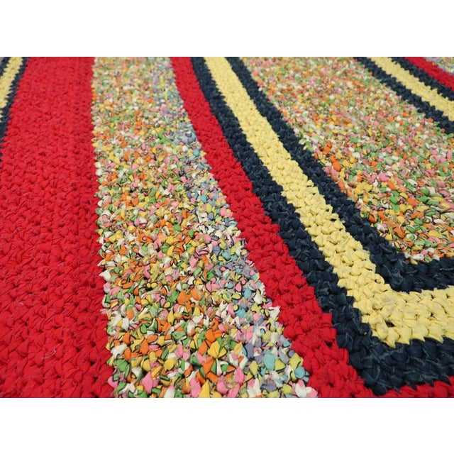 Mid 20th Century Galerie Shabab Collection Mid-20th Century Handmade American Rag Throw Rug For Sale - Image 5 of 10