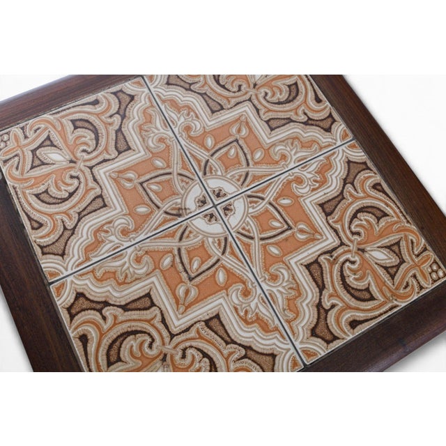 Wood Mid 20th Century Attributed to G Plan Astro Tile Top Nesting Tables in Teak For Sale - Image 7 of 8