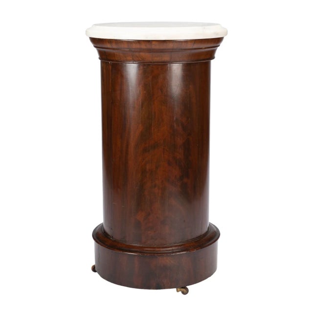 English English Pillar Commode With Marble Top, 1820 For Sale - Image 3 of 10