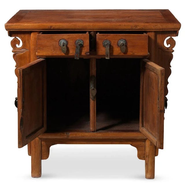 Elm Cabinet with Fluted Spandrels For Sale - Image 4 of 10