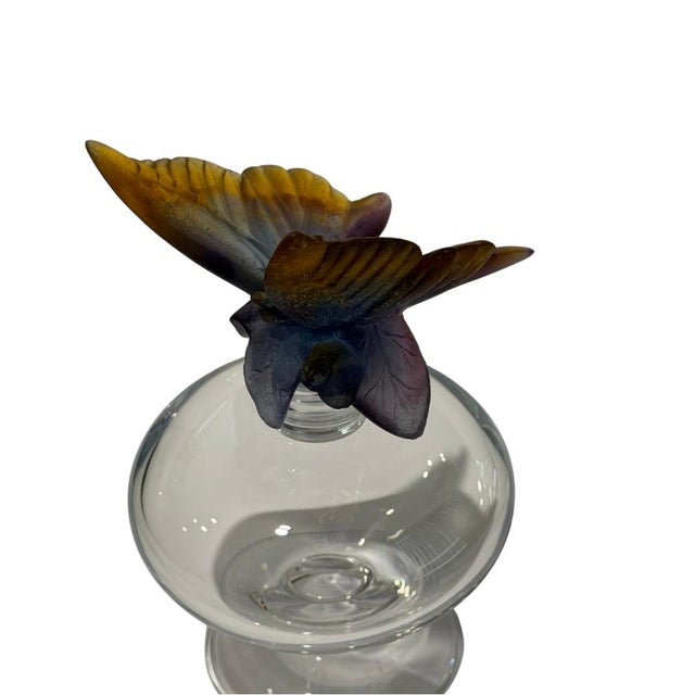 Daum France Flacon Nature Papillon Crystal Perfume Bottle With Pâte De Verre Butterfly & Original Box For Sale In Orlando - Image 6 of 14