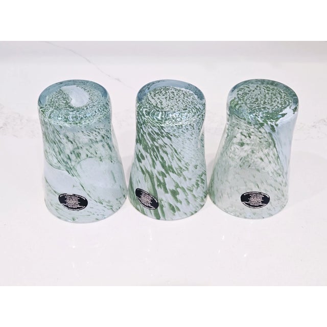 Mid-Century Modern Murano Style Italian Art Glass Tumblers-Set of 3 For Sale - Image 3 of 5