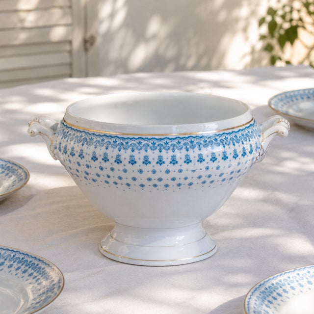 Blue Large Oscar Shaller Porcelain Soup Tureen, 1909 For Sale - Image 8 of 8