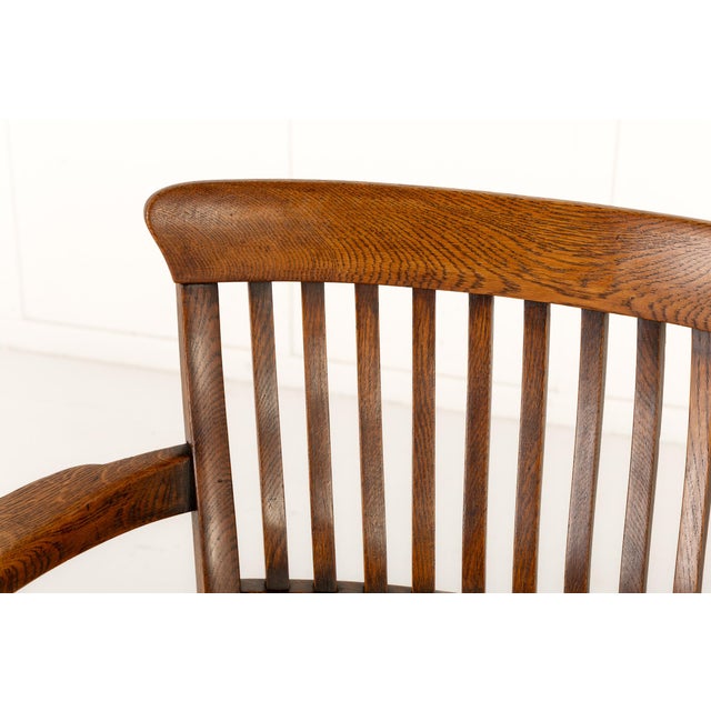 Wood 19th Century English Oak Double Chair-Back Settee For Sale - Image 7 of 9