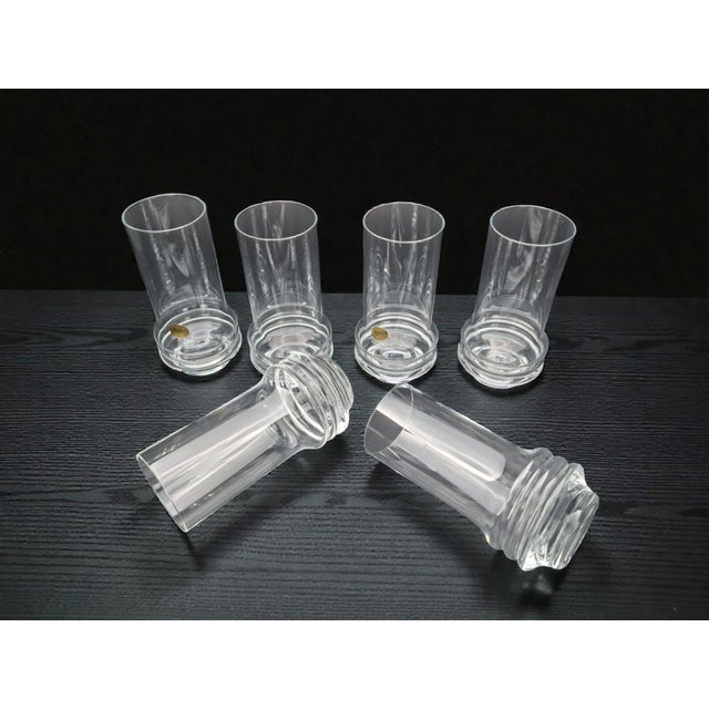Glass Bohemian Drinking Glasses by Morbelli for Moser, 1970s, Set of 6 For Sale - Image 7 of 7
