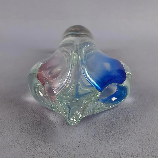 Sculptural Sommerso Murano Glass Vase by Archimede Seguso for Flavio Poli, 1960s For Sale - Image 7 of 11