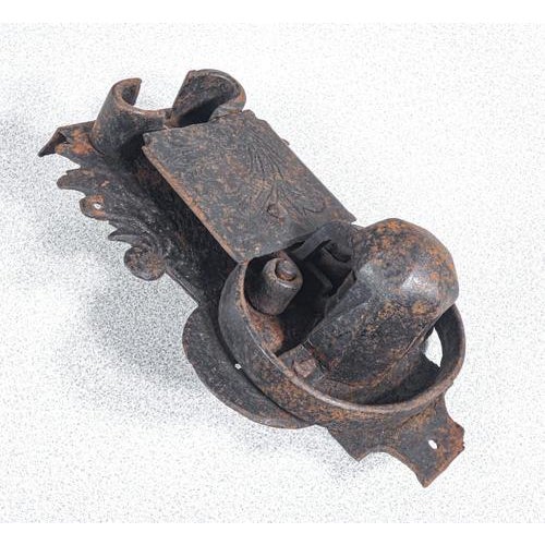 Antique Lock with Iron Key, 1800s For Sale - Image 11 of 18