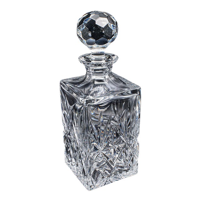 Vintage Whisky Decanter, English, Cut Glass, Scotch Bottle, Whiskey, Spirits For Sale