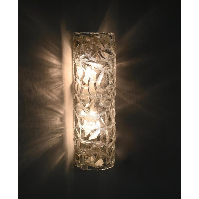 Large Sconces in Murano Ice-Glass from Kaiser Leuchten, 1960s, Set of 2 For Sale - Image 11 of 17
