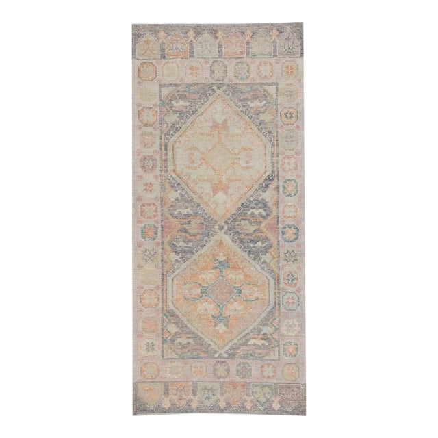 Modern Turkish Oushak Rug 3'1" x 6'7" For Sale