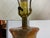 Glass Amber Glass Table Lamp With Patterned Lamp Shade For Sale - Image 7 of 12