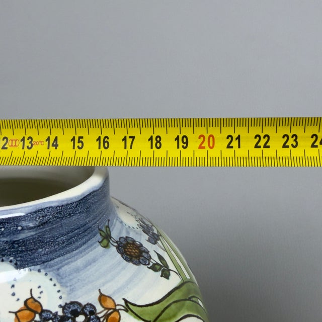 Vintage Majolica Pharmacy Potiche Vase, 1985 For Sale - Image 11 of 13