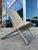 Mid 20th Century Tubular Chrome & Leather Scissor Chair Attributed to Ward Bennett For Sale - Image 11 of 13