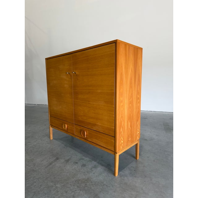 1970s Mid Century Scandinavian Ash Wood Storage Cabinet For Sale - Image 5 of 10