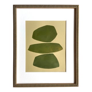 2025 "Nascondere" Abstract Minimalist Painting on Paper by Artist r.k. Red For Sale