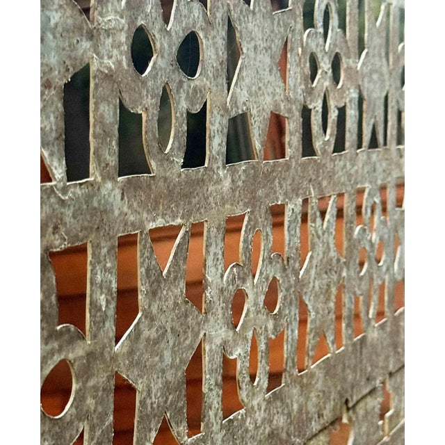 1920s Antique Moorish Deco Style Steel Grille For Sale - Image 5 of 10