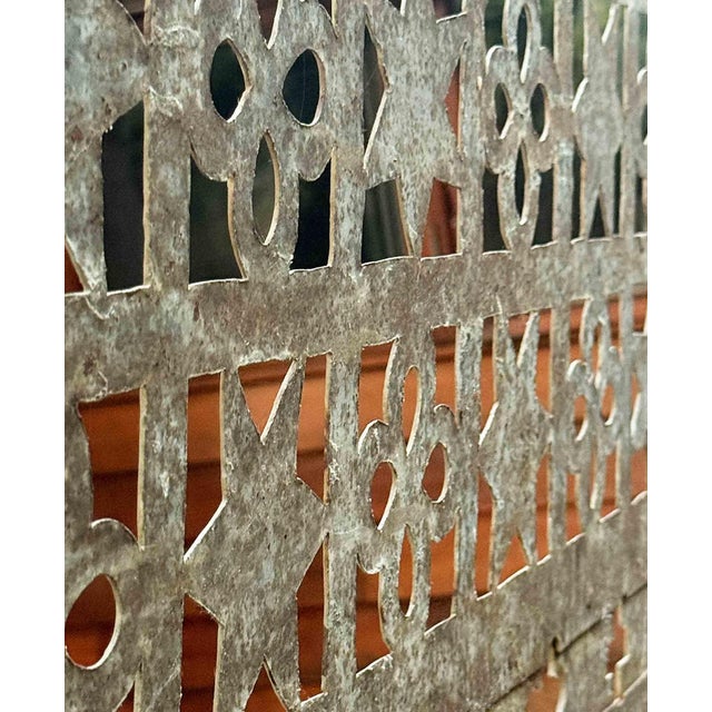 1920s Antique Steel Grille - Moorish Deco Style For Sale - Image 5 of 10