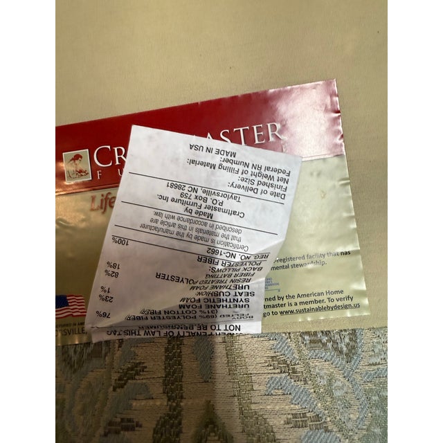 Vintage Craftmaster Upholstered Wingback Chairs - A Pair For Sale - Image 11 of 11