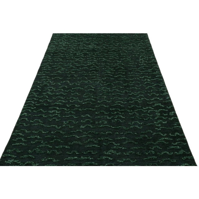 Contemporary Rug & Kilim’s Contemporary Rug in Tones of Green For Sale - Image 3 of 7