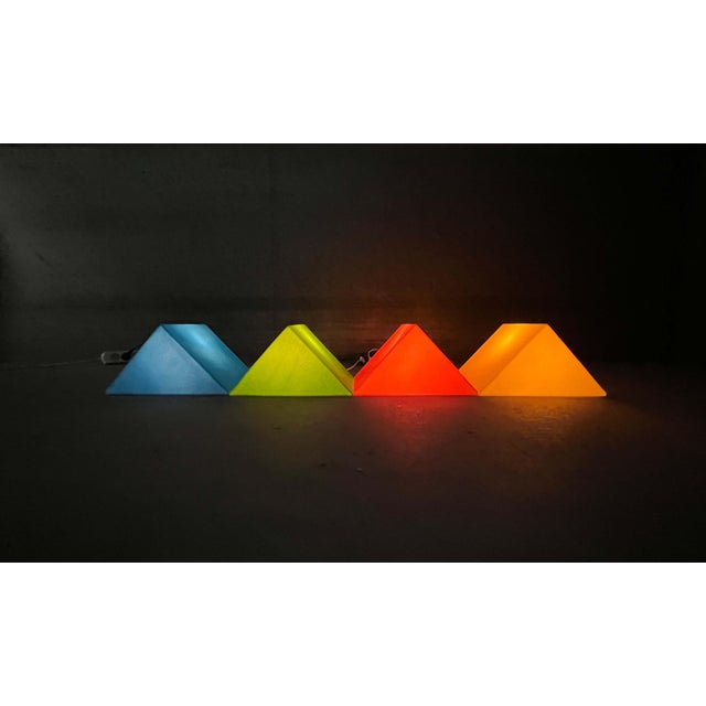 Postmodern Green Prism Shape Floor or Table Lamp from Heico, 1980s For Sale - Image 14 of 18