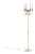 1953 Italian Brass + Opaline Glass Floor Lamp by Angelo Lelii for Arredoluce For Sale