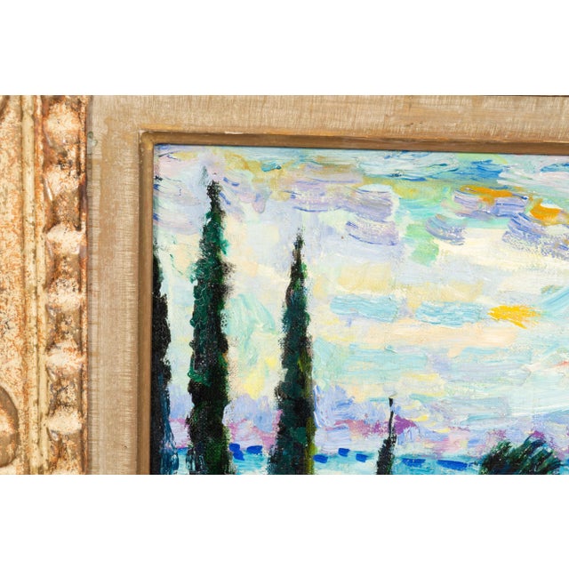 Brown Oil On Canvas Landscape By Luigi Corbellini For Sale - Image 8 of 12