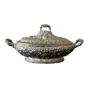 An American Sterling Silver Two-Handled Vegetable Mark of Gorham MFG co.PROVIDENCE, Rhode Island, 1896, Retailed by Spaulding & co.chicago, Illinois