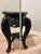 Vintage Mid 20th Century Asian Hand-Carved Ebonized Wood Plant Stand / Accent Stool / Side Table For Sale - Image 12 of 12