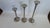Set of Three Arteriors Home Hammered Nickel Candlesticks For Sale - Image 11 of 11