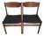 Danish Teak and Faux Leather Dining Chairs by Erik Buch for Oddense Maskinsnedkeri / O.D. Møbler, Denmark, 1960s, Set of 2 For Sale